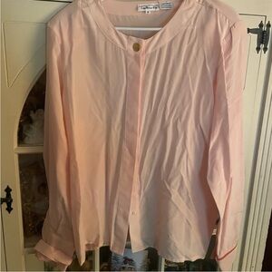 Talbots Blush Silk Blouse 16 NWT